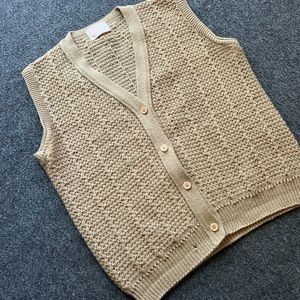 Pendleton Tan Virgin Wool Knit Vest